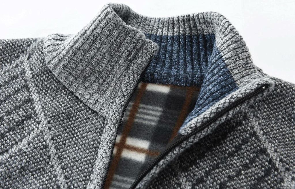 Men'S Full Zip Casual Knitted Cardigan Sweaters with Pockets
