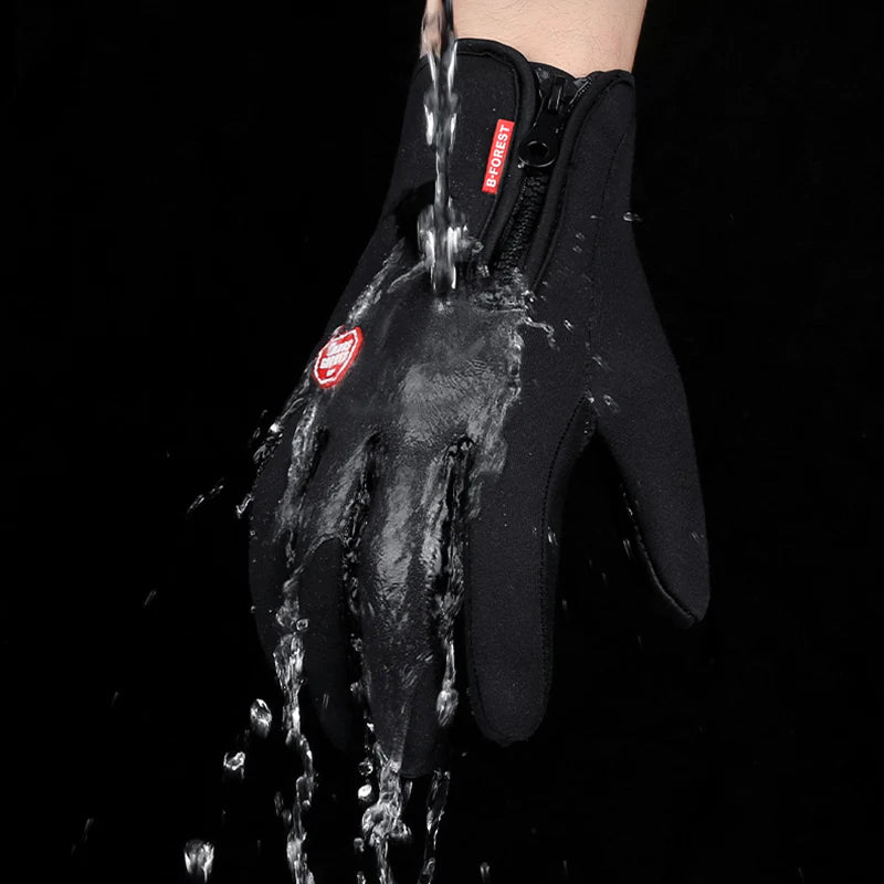 Heated Winter Gloves Touch Screen Riding Motorcycle Sliding Waterproof Sports Gloves with Fleece