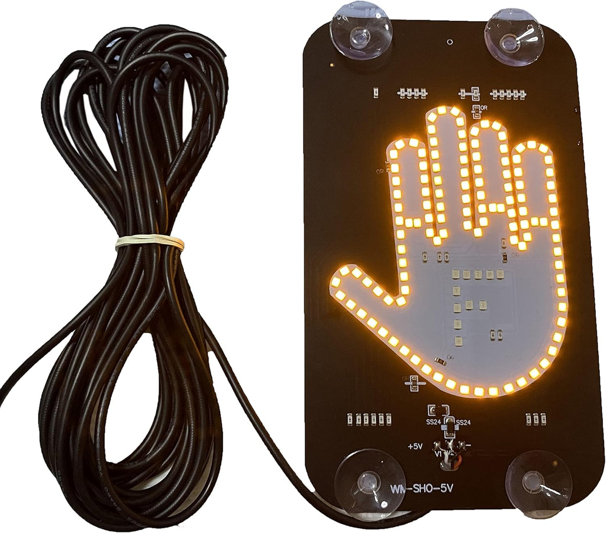 LED Middle Finger Sign for Car, Truck, Thank You Lights, Thumb up down Light, Cool Car Interior Light to Express Yourself, Cool Funny Car Accessories Gadgets