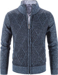 Men'S Full Zip Casual Knitted Cardigan Sweaters with Pockets